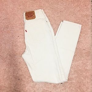 Vintage White Levi’s Button Fly Jeans!